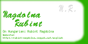 magdolna rubint business card